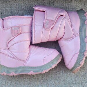 Khombu Women Boots Pink Waterproof Faux Fur Shoes Snow Boots Size 5M